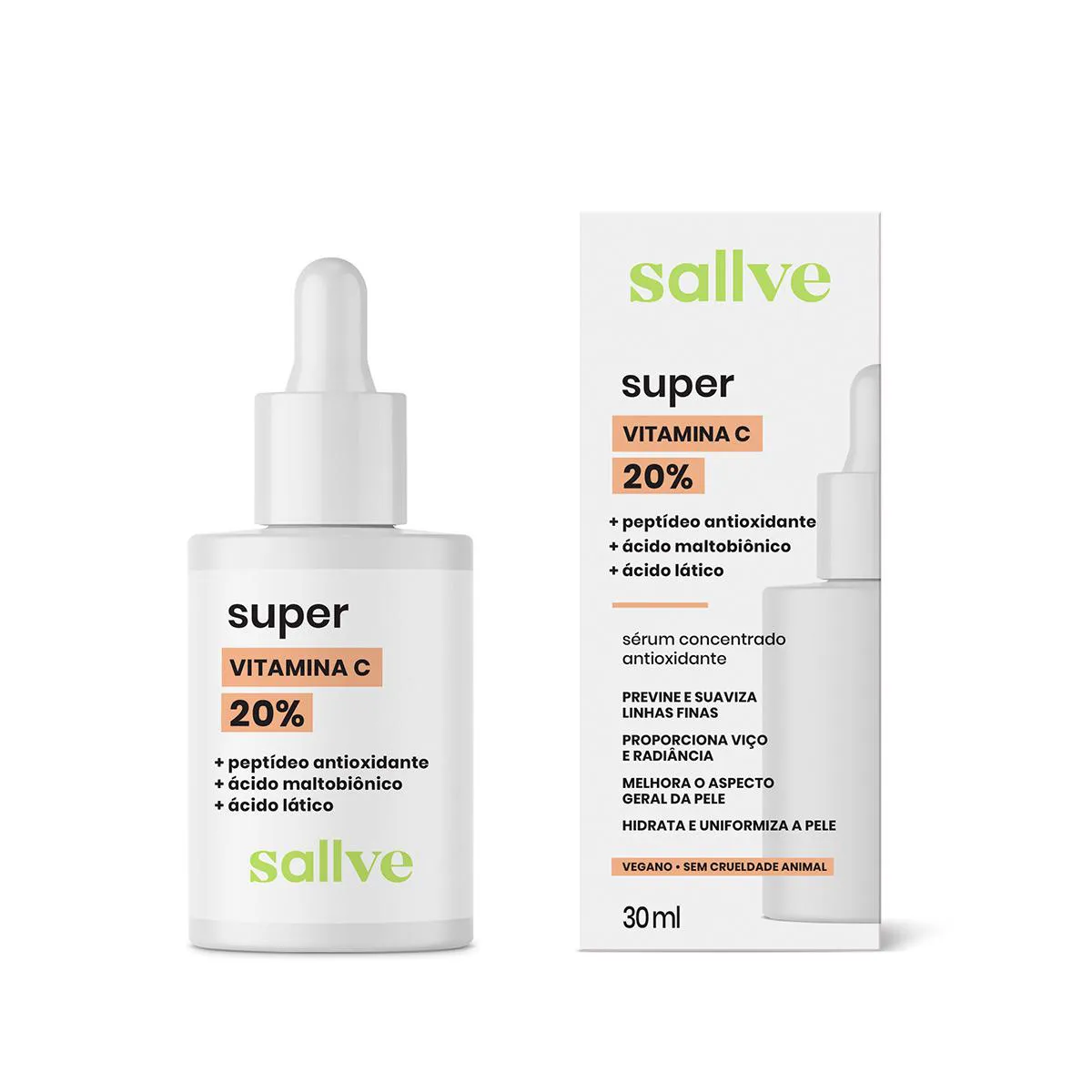 Sérum Facial Super Vitamina C 20% Sallve 30ml