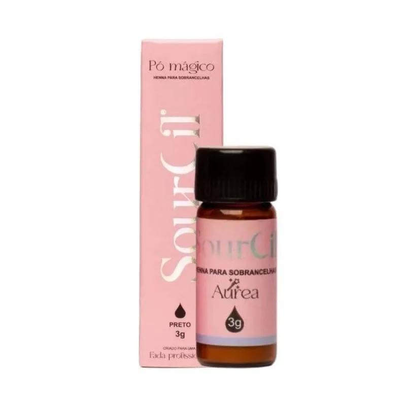 KIT HENNA PARA SOBRANCELHAS SOURCIL 3G - PRETO