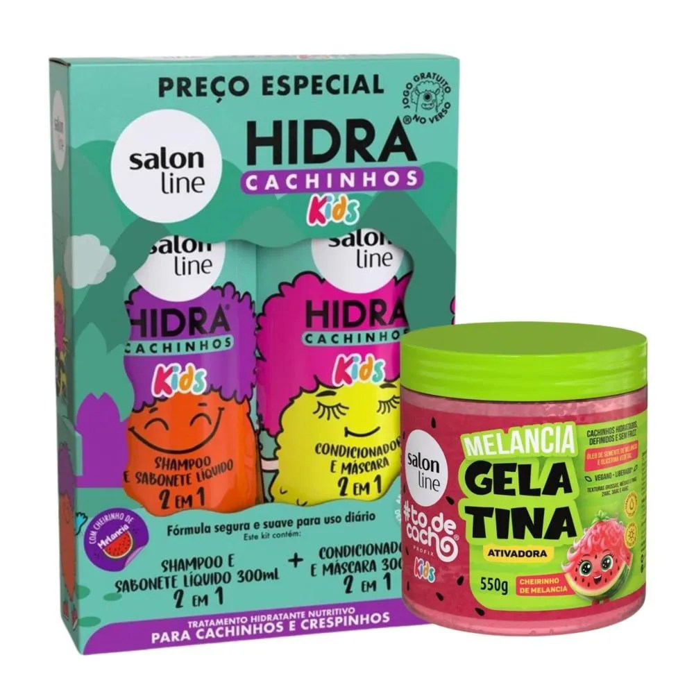 KIT SALON LINE HIDRA CACHINHOS + GELATINA MELANCIA