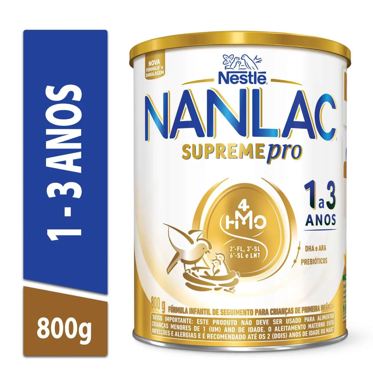 Fórmula Infantil NANLAC Supreme Nestlé 1 a 3 anos 800g