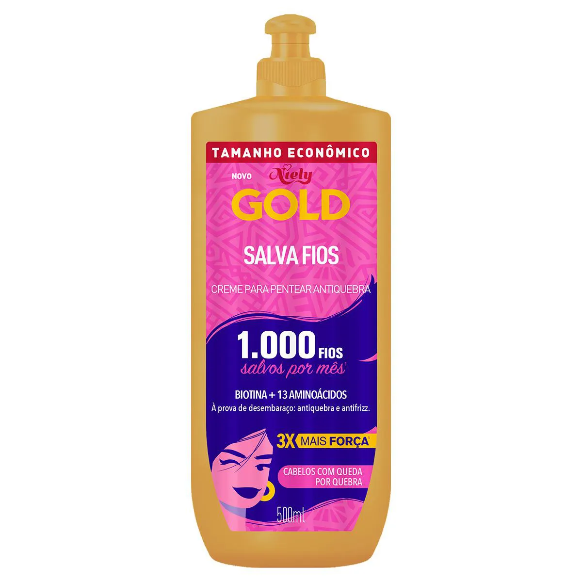 Creme para Pentear Niely Gold Salva Fios 500ml