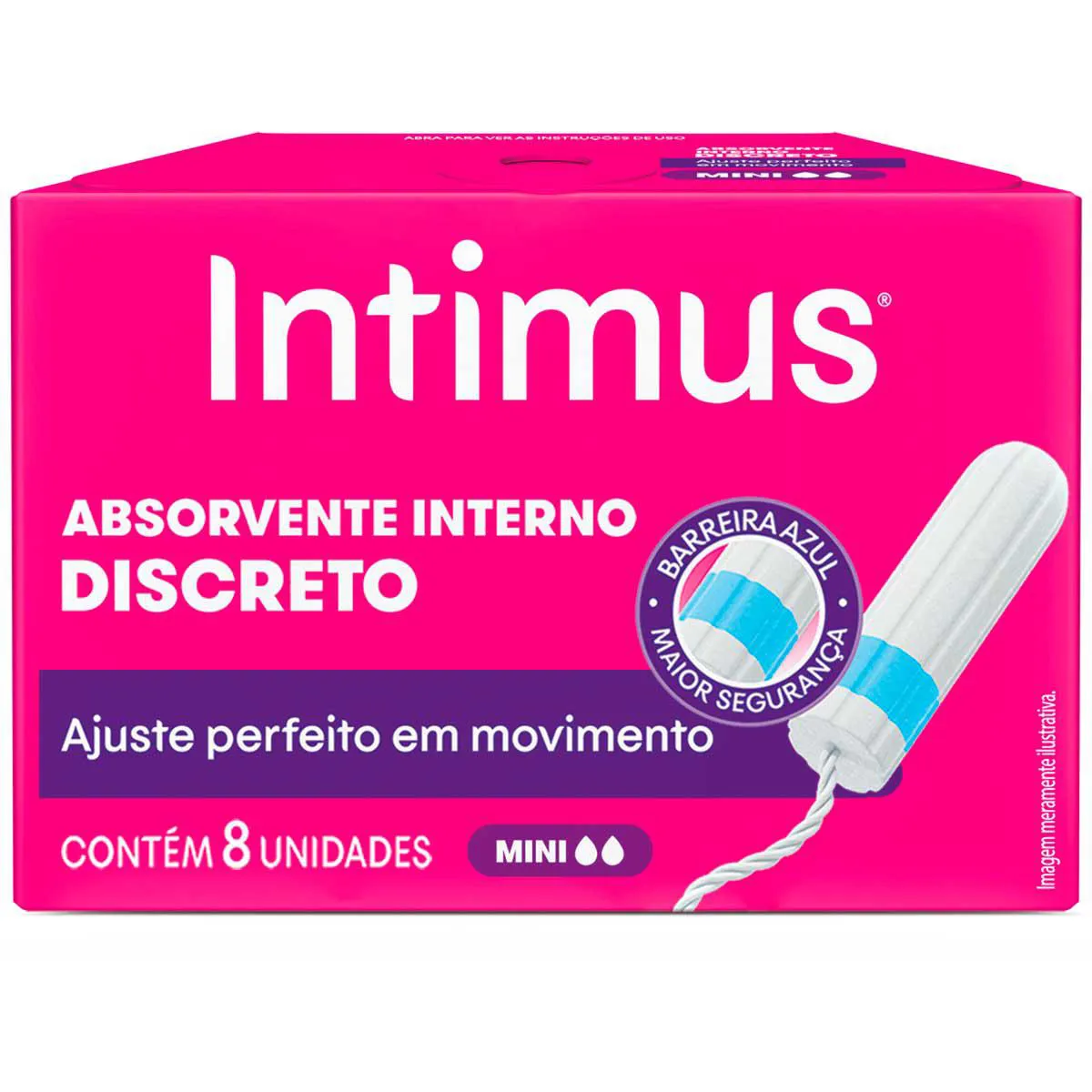 Absorvente Interno Intimus Discreto Mini 8 unidades