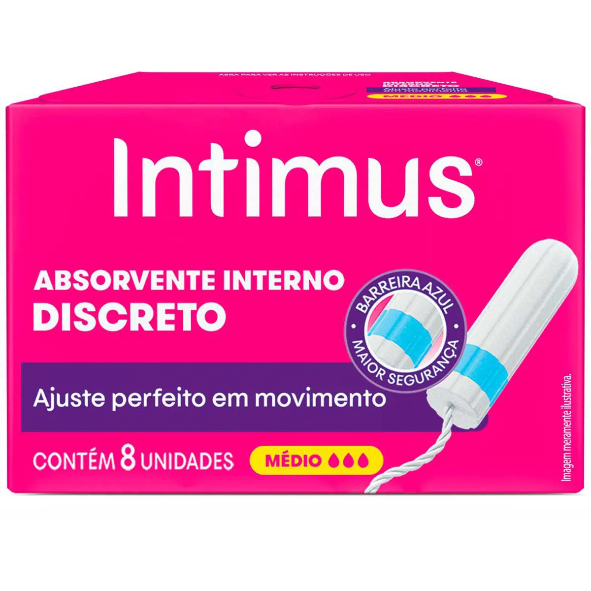 Absorvente Interno Intimus Médio com 16 unidades | Droga Raia