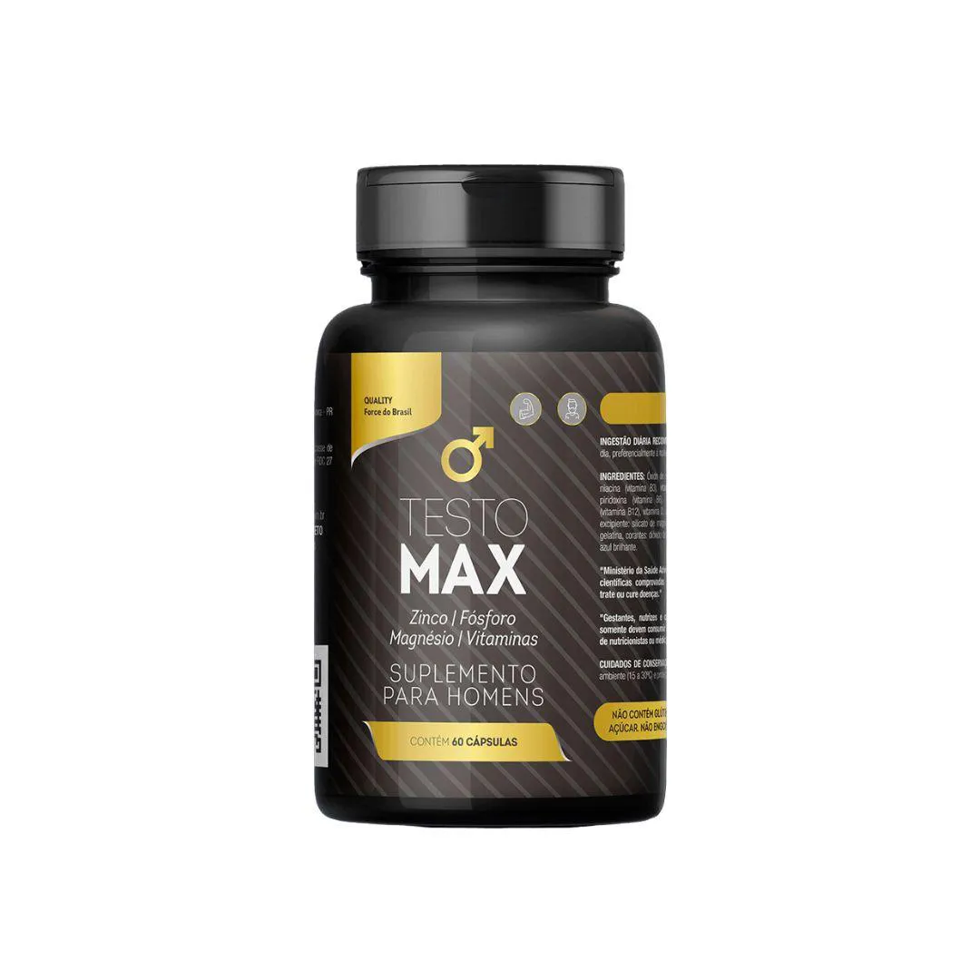 TESTO MAX HOMENS 60 CáPSULAS FORCE DO BRASIL Incolor SEM Sabor