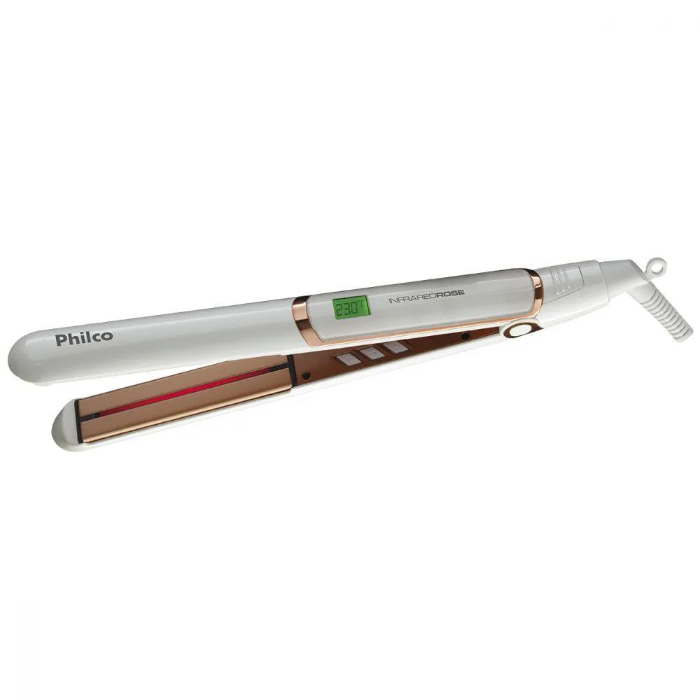 PRANCHA INFRARED ROSE PLACAS EM CERAMICA PHILCO BIVOLT