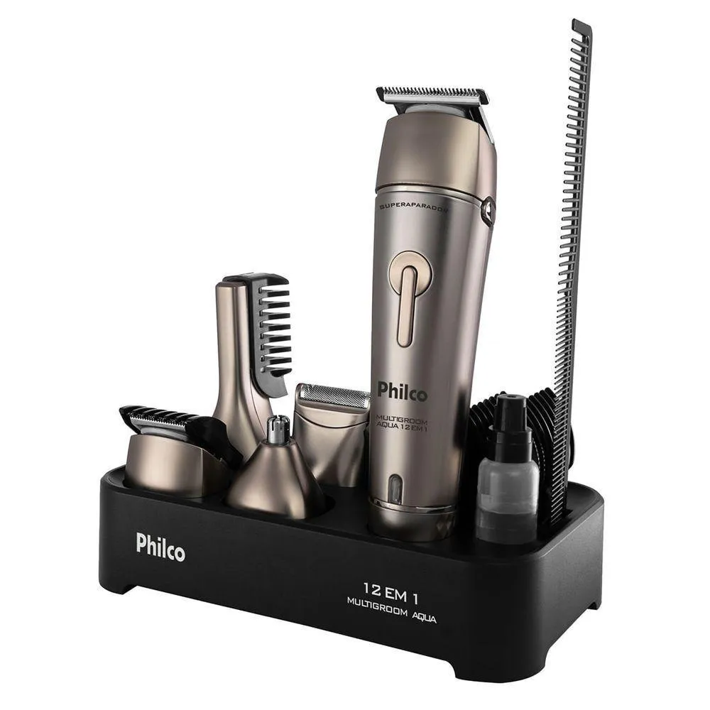 APARADOR DE PELOS PHILCO PAP15 MULTIGROOM AQUA 12EM1 BIVOLT