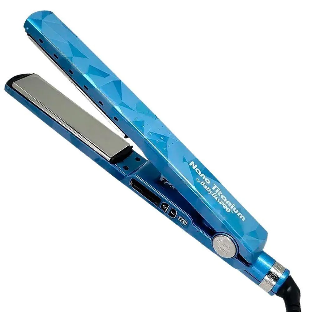 PRANCHA BABYLISS PRO NANO TITANIUM VETRO AZUL 220V