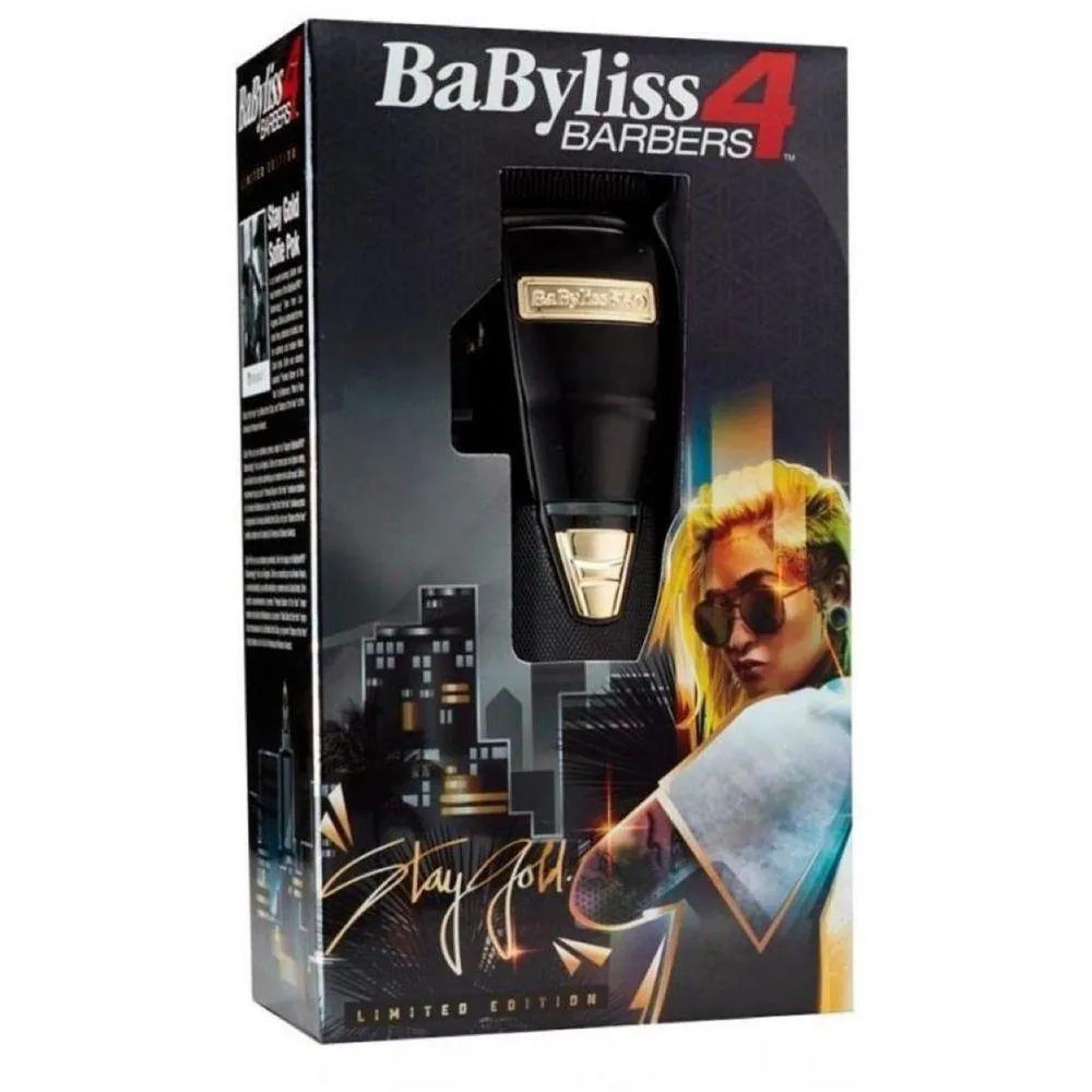 MáQUINA DE CORTE BABYLISS PRO 4 BARBERS STAY GOLD BLACK - BIVOLT BIVOLT