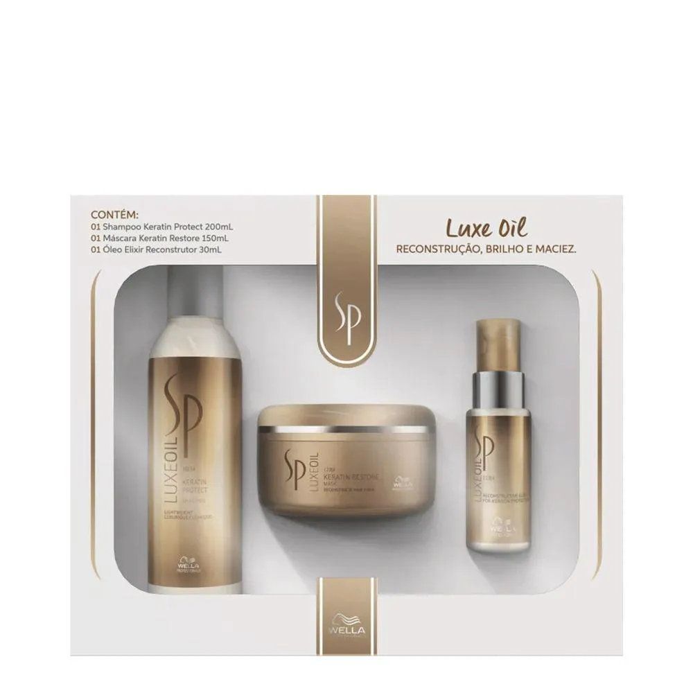 KIT WELLA SP LUXE OIL SHAMPOO 250ML + MáSCARA 150ML + OIL 30ML