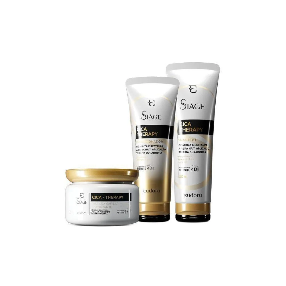 COMBO SIàGE CICA-THERAPY: SHAMPOO 250ML + CONDICIONADOR 200ML + MáSCARA CAPILAR 250G