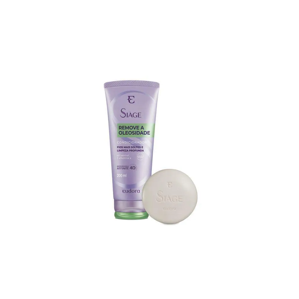 COMBO SIàGE REMOVE A OLEOSIDADE: CONDICIONADOR 200ML + SHAMPOO SóLIDO MICELAR 90G
