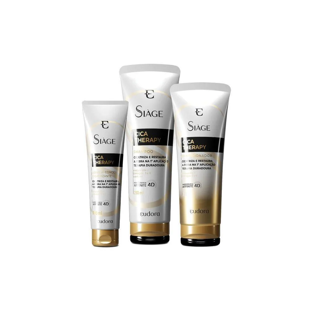 COMBO SIàGE CICA-THERAPY: SHAMPOO 250ML + CONDICIONADOR 200ML + LEAVE-IN 100ML