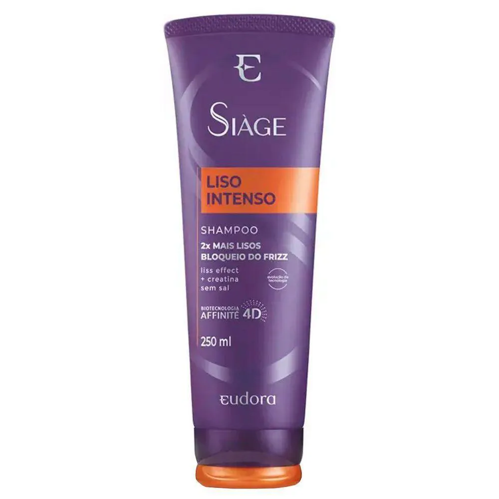 Shampoo Eudora Siàge Liso Intenso Alisamento Antivolume 250ml