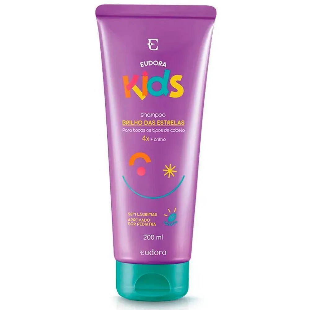 Shampoo Vegano Eudora Kids Brilho das Estrelas 200ml