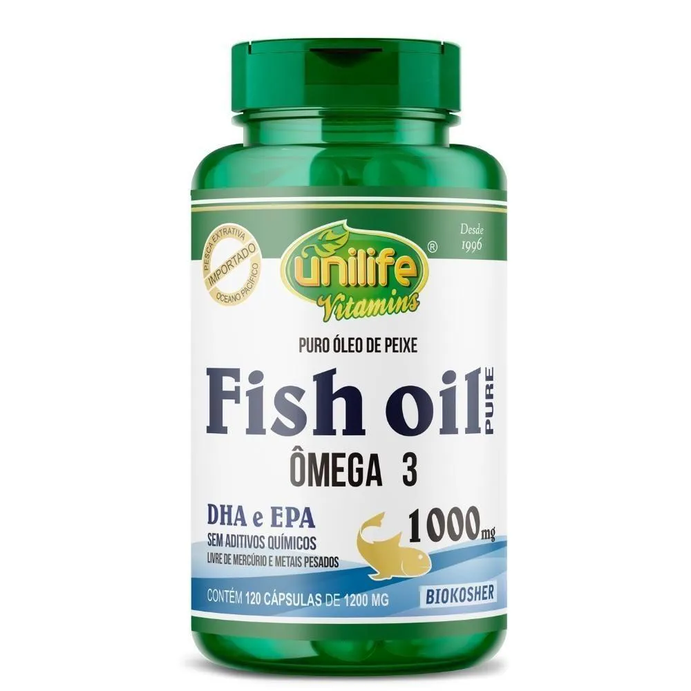 ÔMEGA 3 FISH OIL 120 CáPSULAS 1000MG UNILIFE