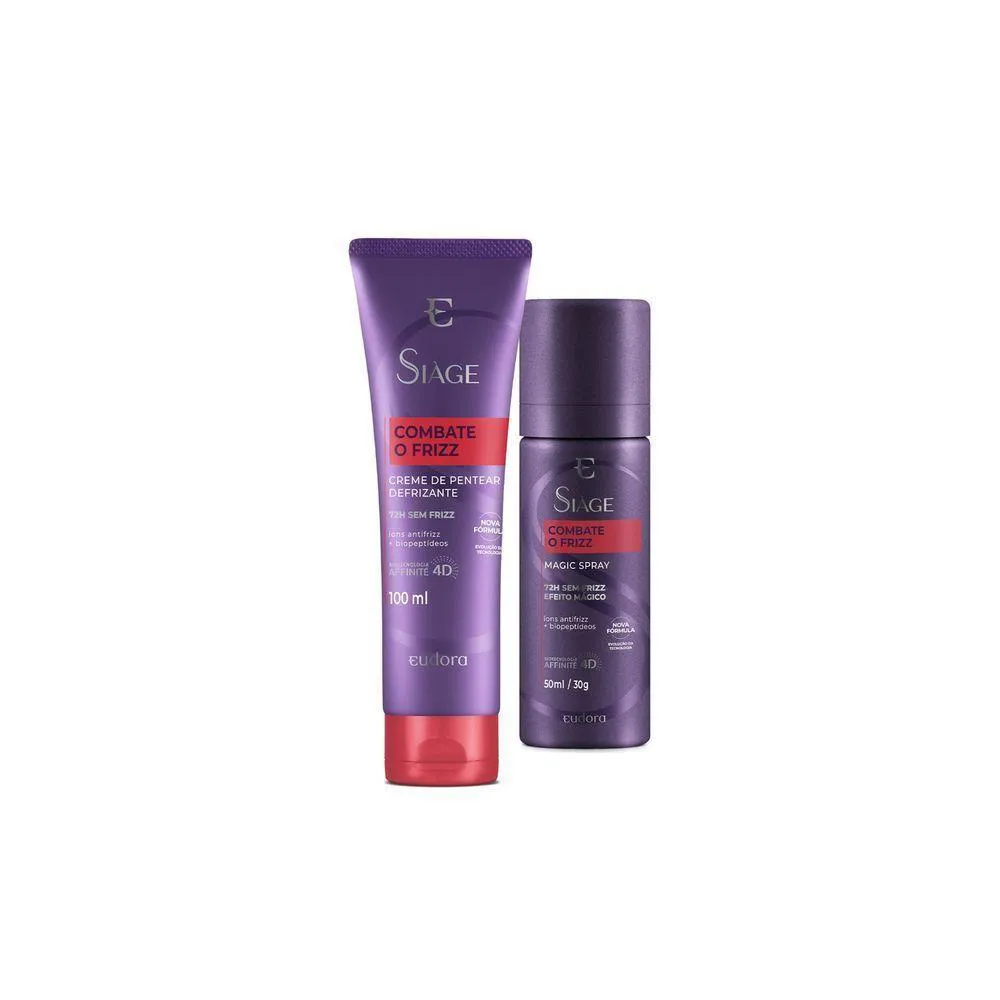 EUDORA SIàGE COMBATE O FRIZZ: LEAVE-IN 100ML + MAGIC SPRAY 250ML