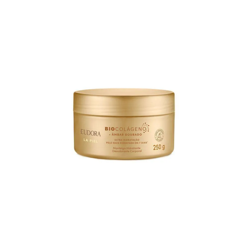 MANTEIGA HIDRATANTE DESODORANTE CORPORAL LA PIEL âMBAR DOURADO 250G