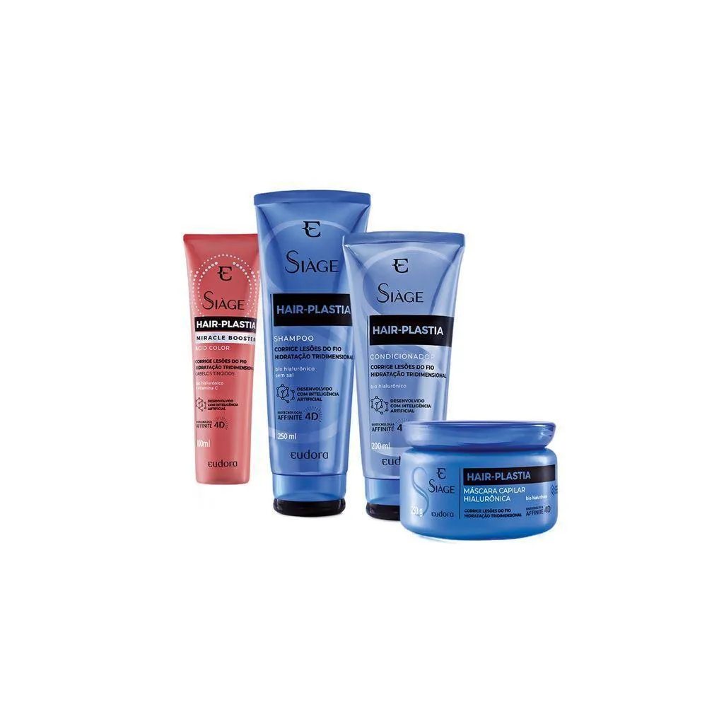 EUDORA COMBO SIàGE HAIR PLASTIA COM BOOSTER ACID COLOR (4 ITENS)