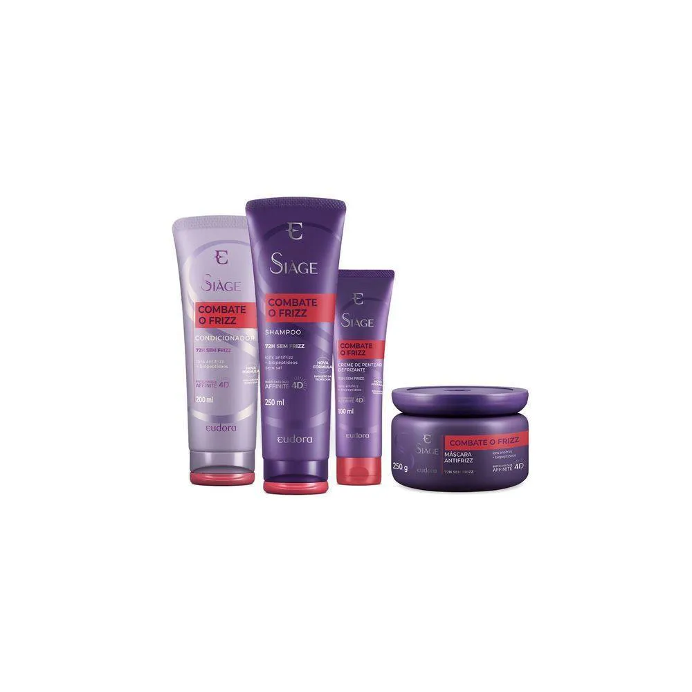 COMBO PARA CABELOS SIàGE COMBATE O FRIZZ (4 ITENS) EUDORA