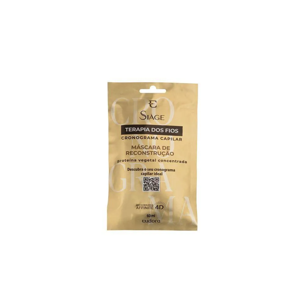 SACHET MáSCARA DE RECONSTRUçãO SIàGE TERAPIA DOS FIOS CRONOGRAMA CAPILAR 60ML