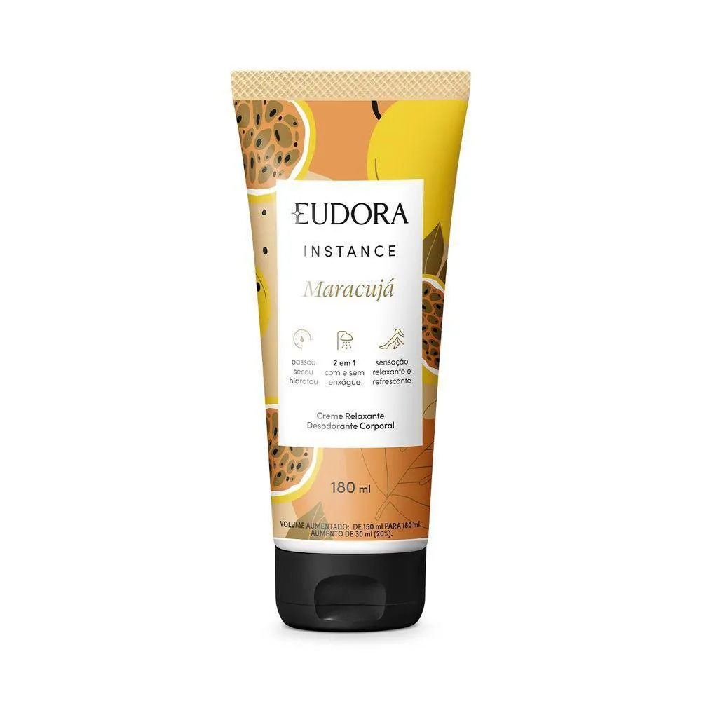 EUDORA INSTANCE CREME RELAXANTE CORPORAL MARACUJá 180ML