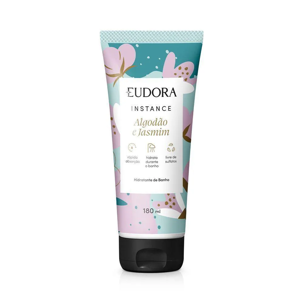 EUDORA INSTANCE HIDRATANTE DE BANHO ALGODãO E JASMIM 180ML