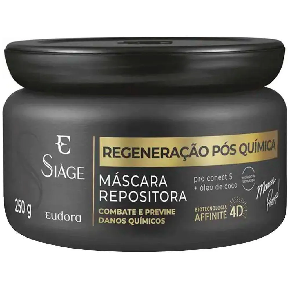 MáSCARA CAPILAR SIàGE EXPERT REGENERAçãO PóS QUíMICA EUDORA 250G