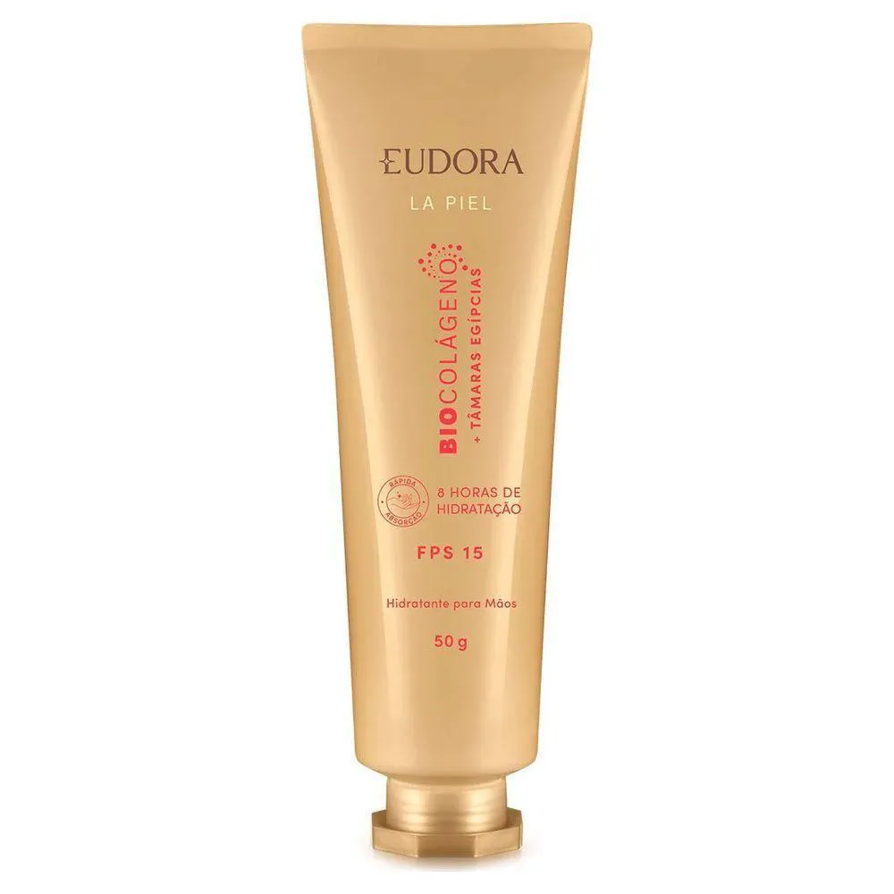 CREME HIDRATANTE PARA MãOS FPS15 LA PIEL EUDORA 50G TâMARAS EGíPCIAS