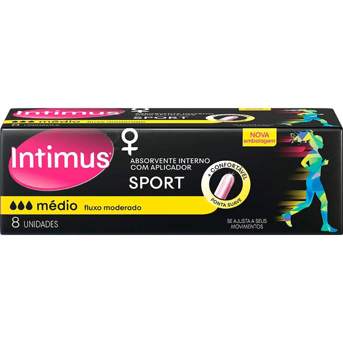 Absorvente Interno Intimus Sport Médio 8 unidades + Aplicador