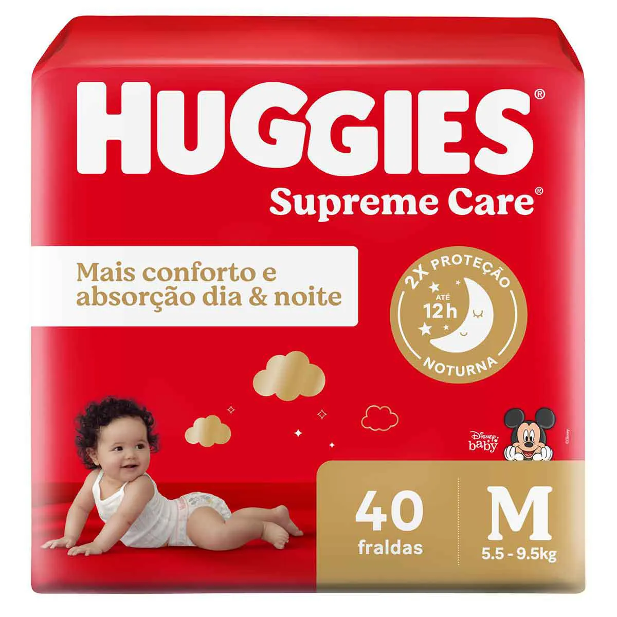 Fralda Huggies Supreme Care Disney Baby M 40 unidades