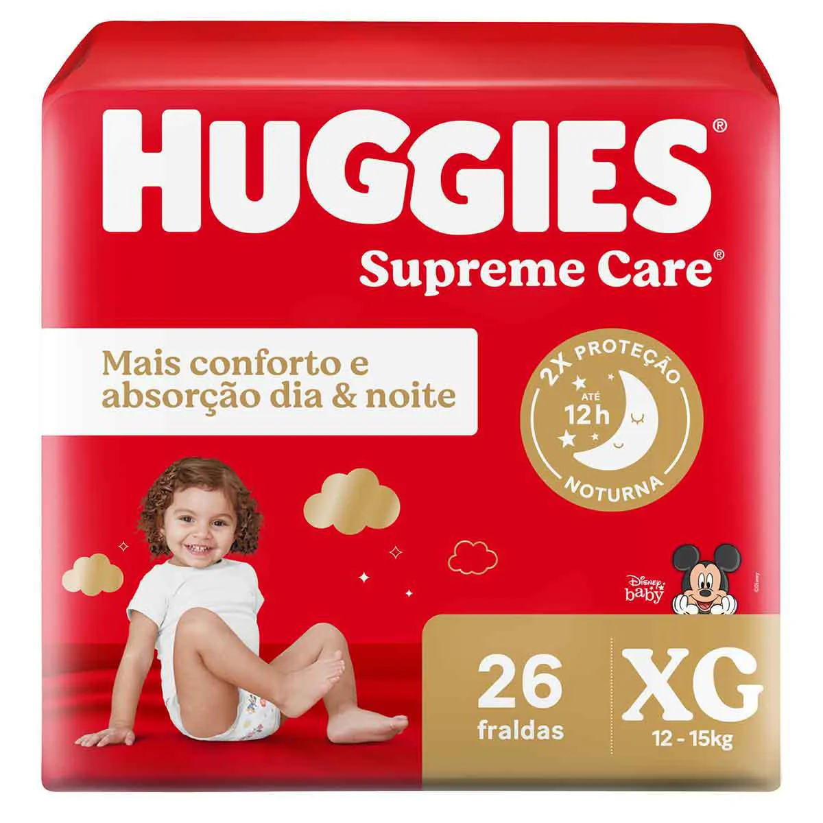 Fralda Huggies Supreme Care Disney Baby XG 26 unidades