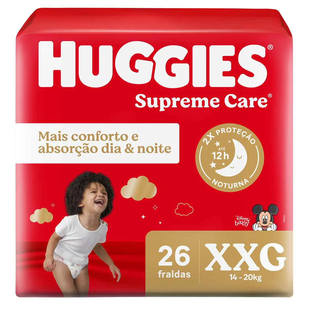 Fralda Huggies Supreme Care Disney Baby XXG 26 unidades