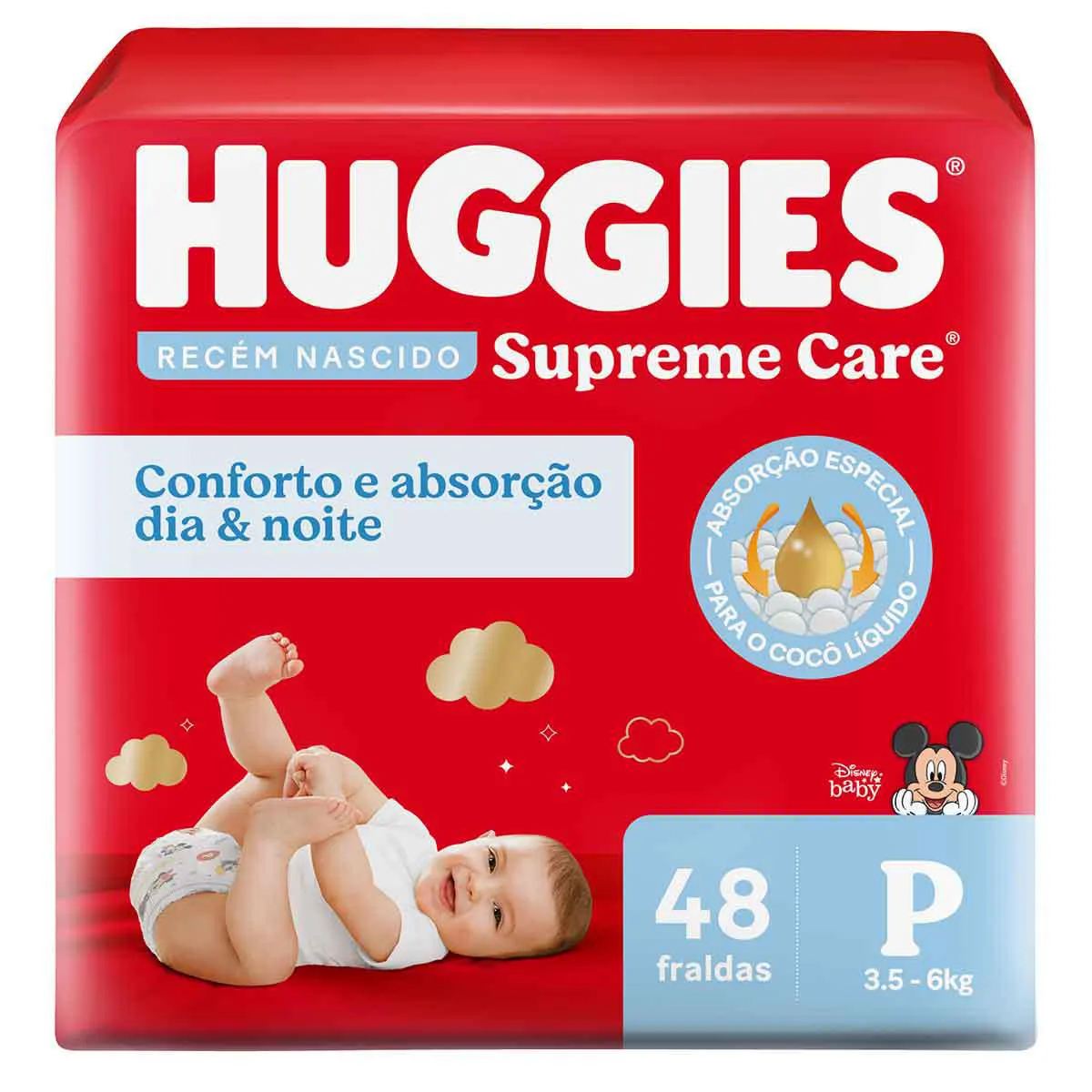 Fralda Huggies Supreme Care Disney Baby P 48 unidades