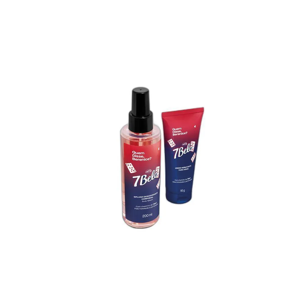 Kit Quem Disse, Berenice 7 Belo Desodorante Corporal Spray Feminino 200ml + Hidratante para Mãos Creme 50g