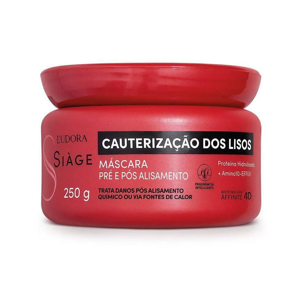 EUDORA SIàGE CAUTERIZAçãO DOS LISOS MáSCARA CAPILAR 250G
