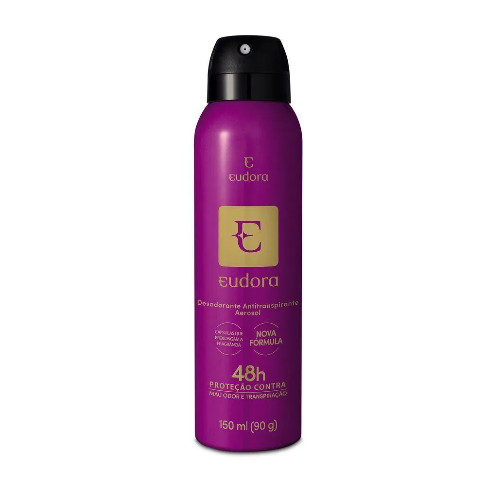Desodorante Antitranspirante Aerosol Eudora Feminino 48h 150ml