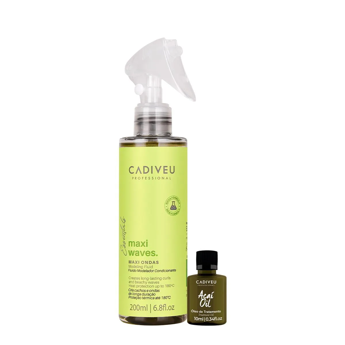 KIT CADIVEU  PROFESSIONAL ESSENTIALS MAXI ONDAS E AçAí OIL (2 PRODUTOS)