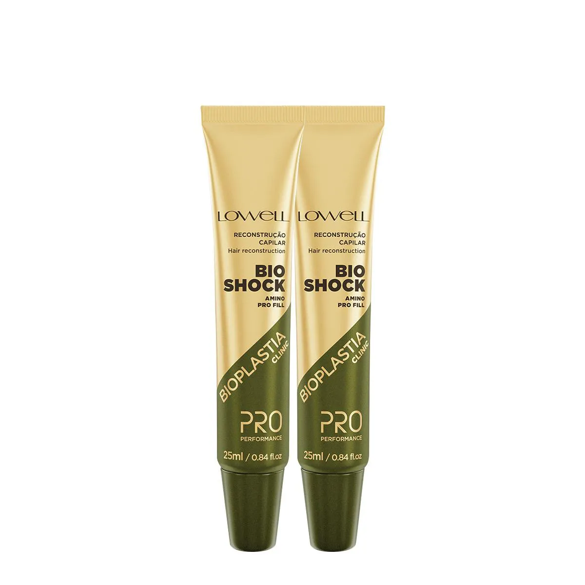 KIT LOWELL BIOPLASTIA CLINIC BIO SHOCK TRATAMENTO RECONSTRUTOR 25ML (2 UNIDADES)