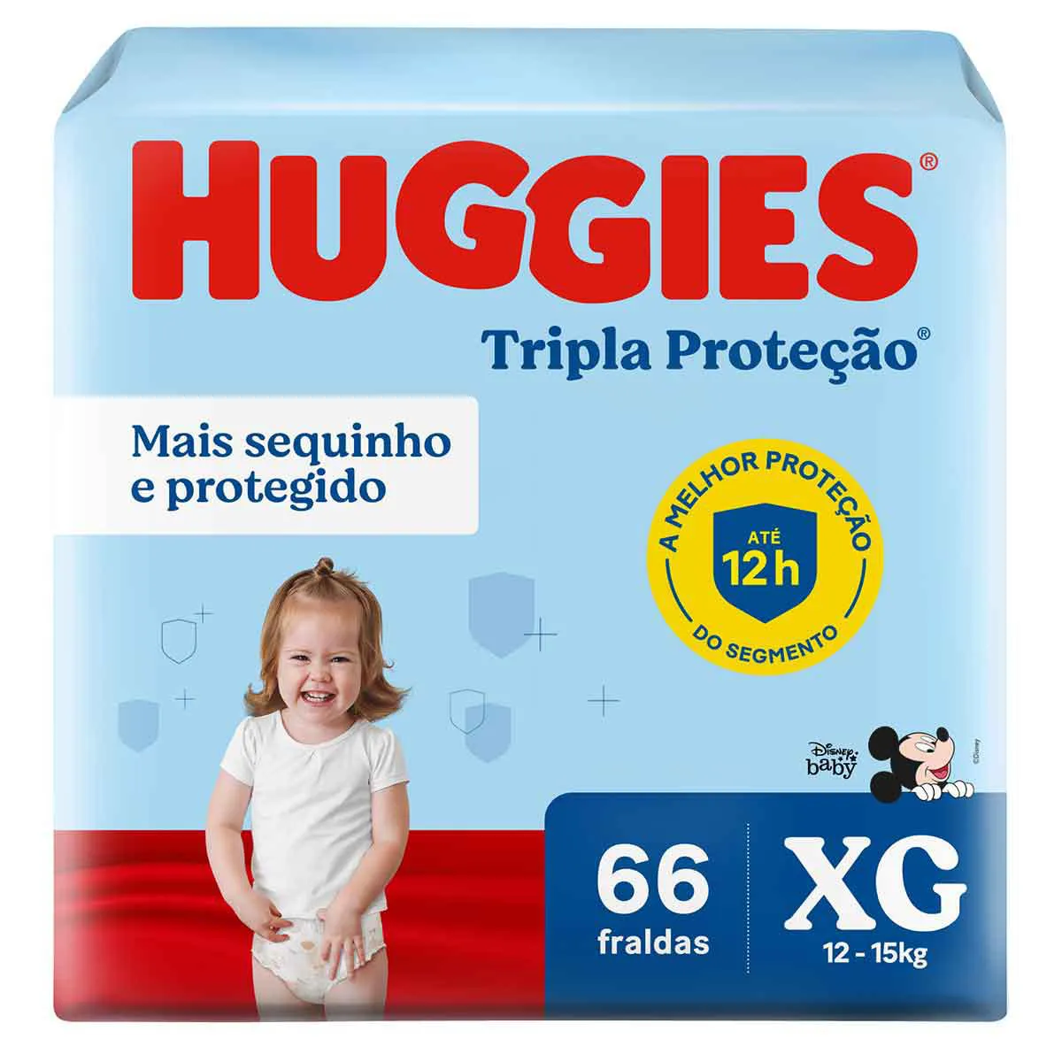 Fralda Huggies Tripla Proteção Disney Baby XG 66 unidades