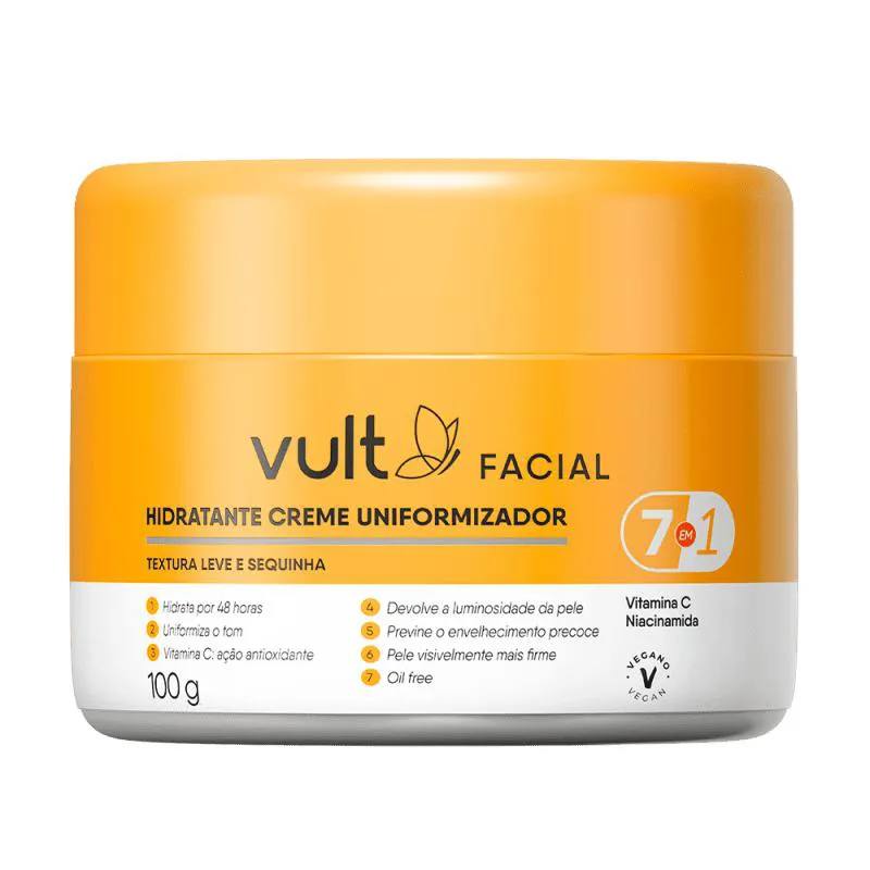 VULT HIDRATANTE CREME UNIFORMIZADOR FACIAL 100G