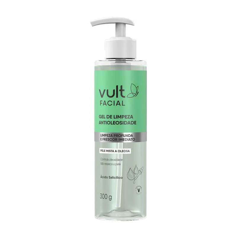 VULT GEL DE LIMPEZA ANTIOLEOSIDADE FACIAL 300G