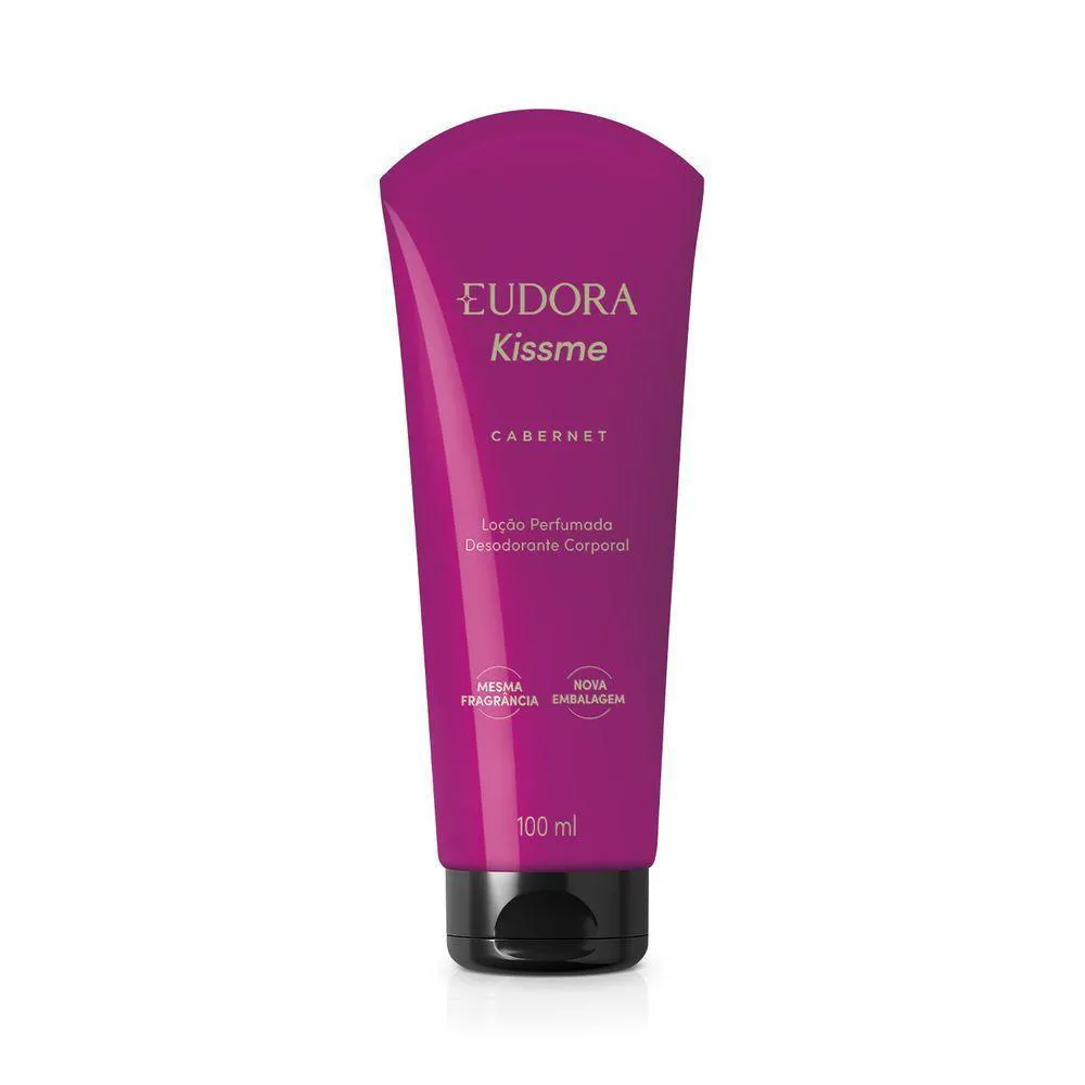 EUDORA LOçãO HIDRATANTE CORPORAL KISS ME CABERNET 100ML
