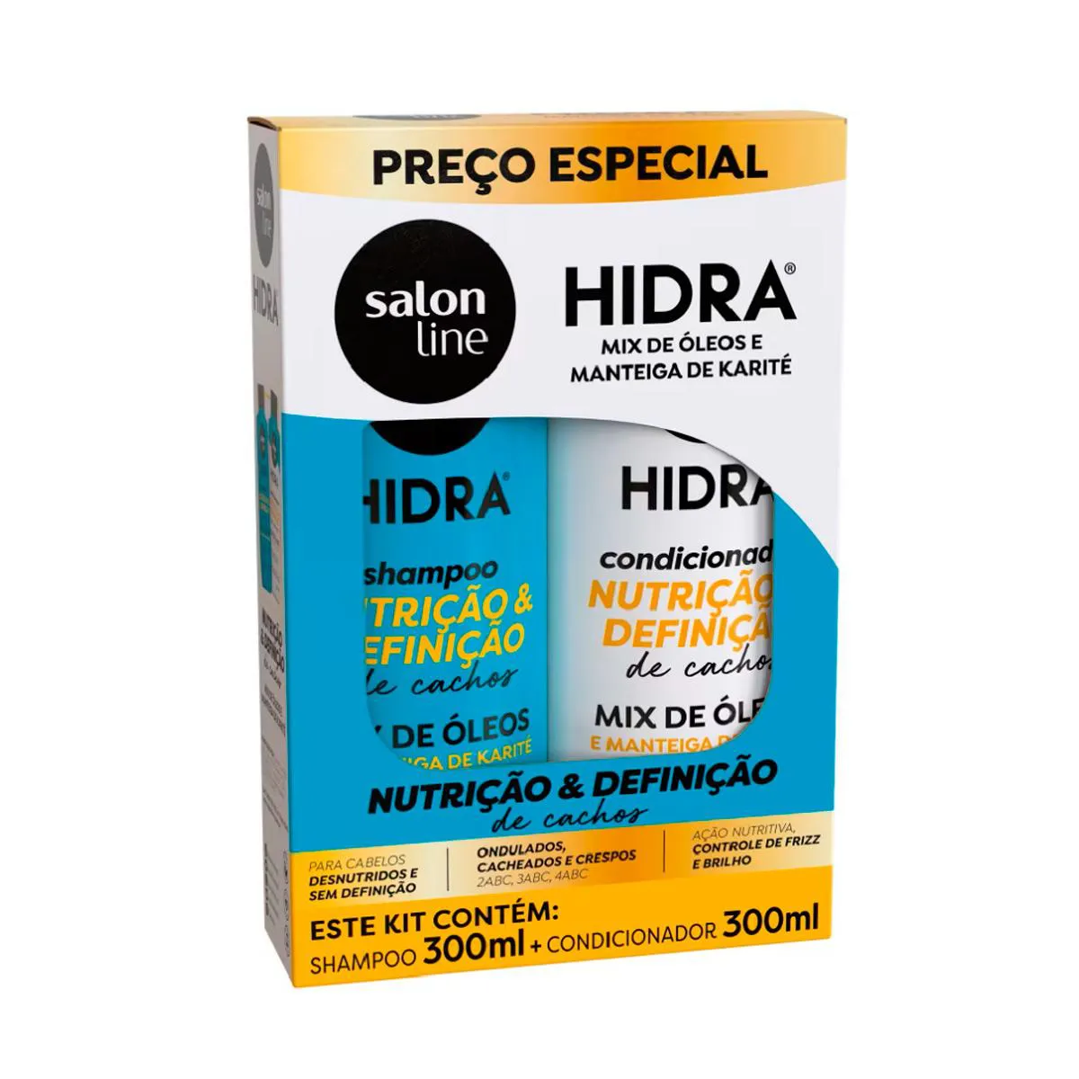 Kit Salon Line Hidra Shampoo 300ml + Condicionador 300ml