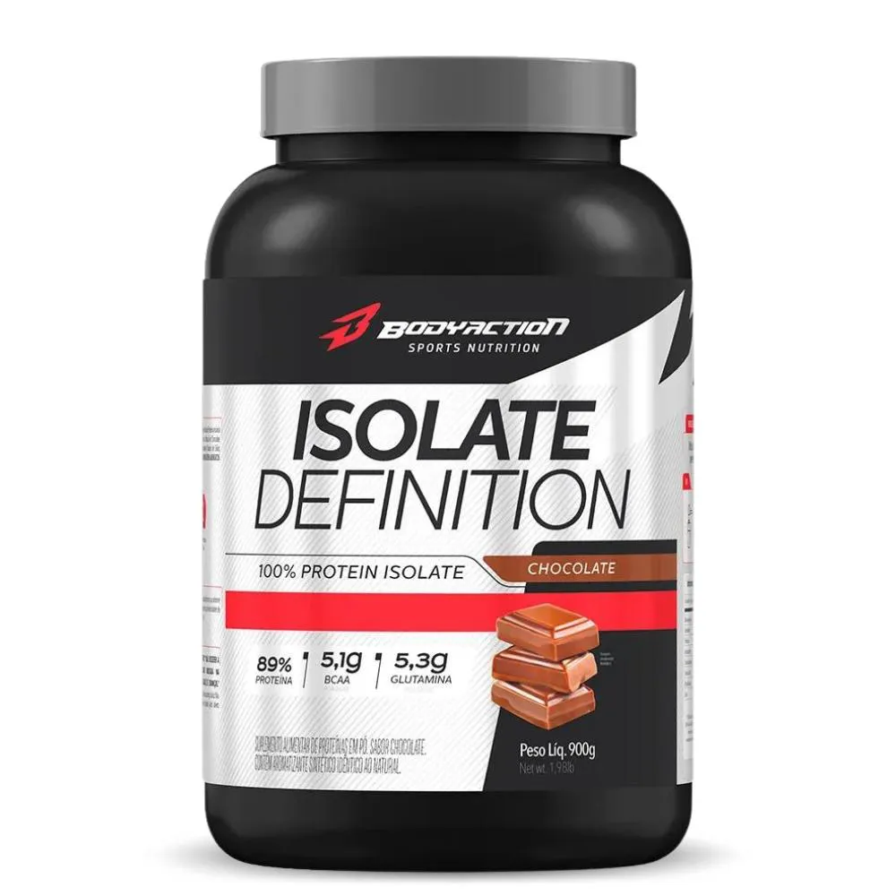 WHEY PROTEIN ISOLADO DEFINITON 900G SABOR CHOCOLATE BODY ACTION