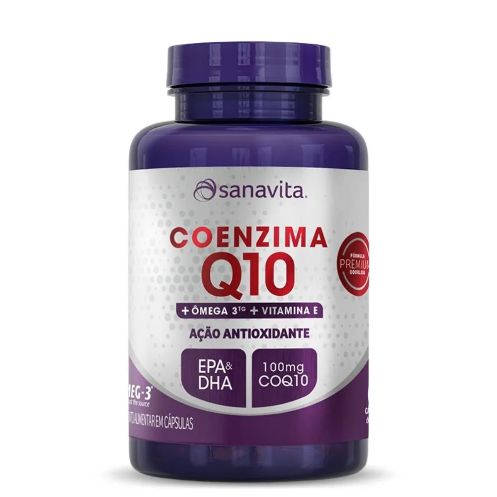 ÔMEGA 3 MAIS COENZIMA Q10 PREMIUM 60 CáPSULAS 500MG SANAVITA