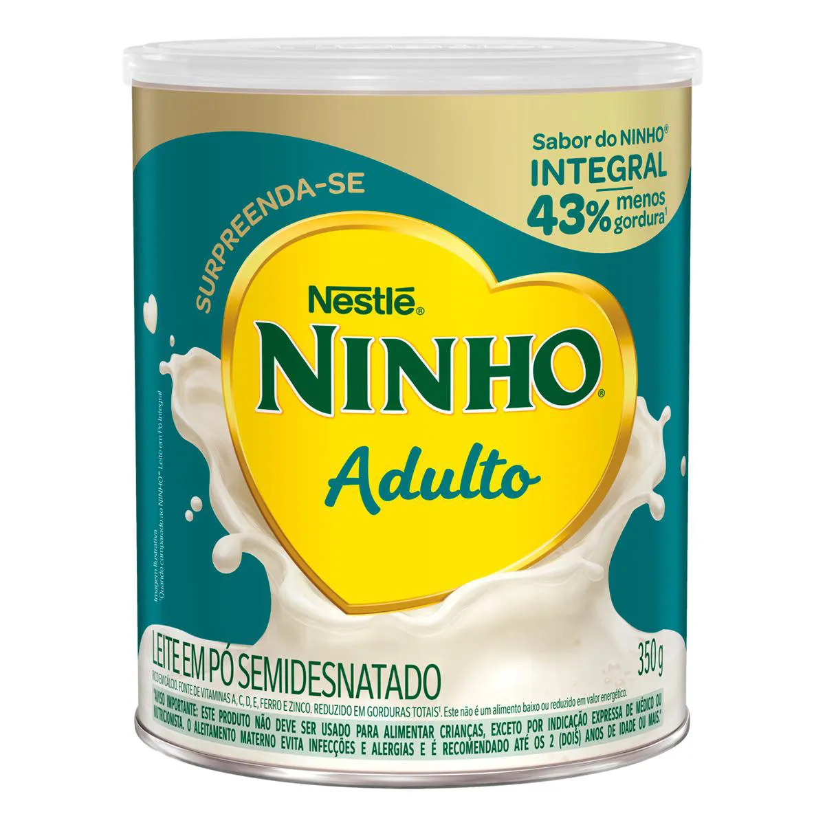 Leite em Pó Ninho Adulto Semidesnatado 350g