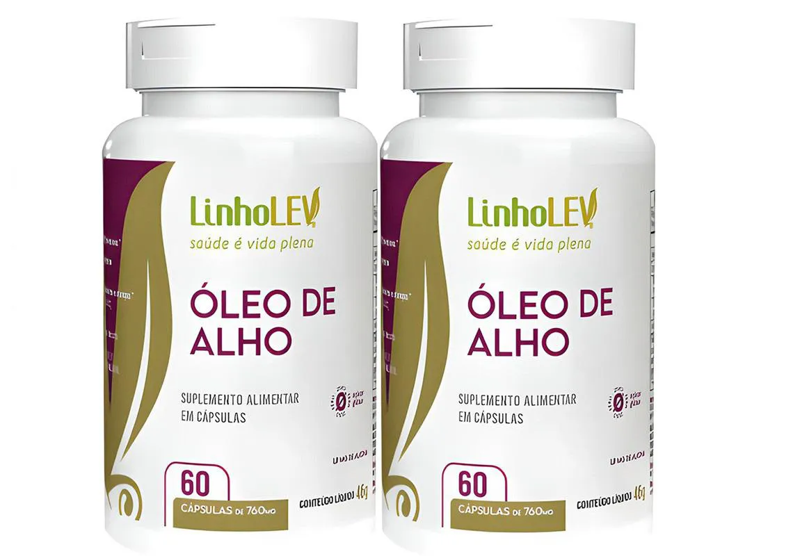 ÓLEO DE ALHO 2 X 60 CáPSULAS - LINHO LEV