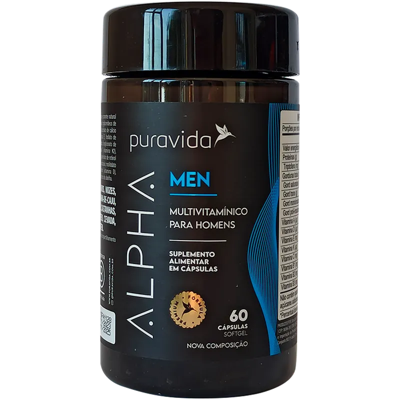 ALPHA MEN MULTIVITAMíNICO 60 CáPSULAS PURAVIDA