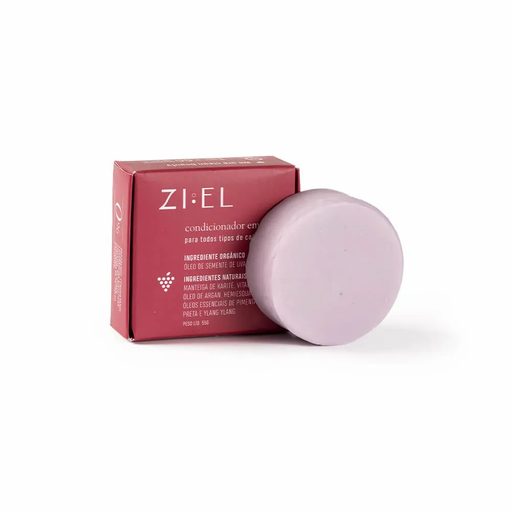 Condicionador Vegano Ziel Uva Todos os Tipos de Cabelo 55g