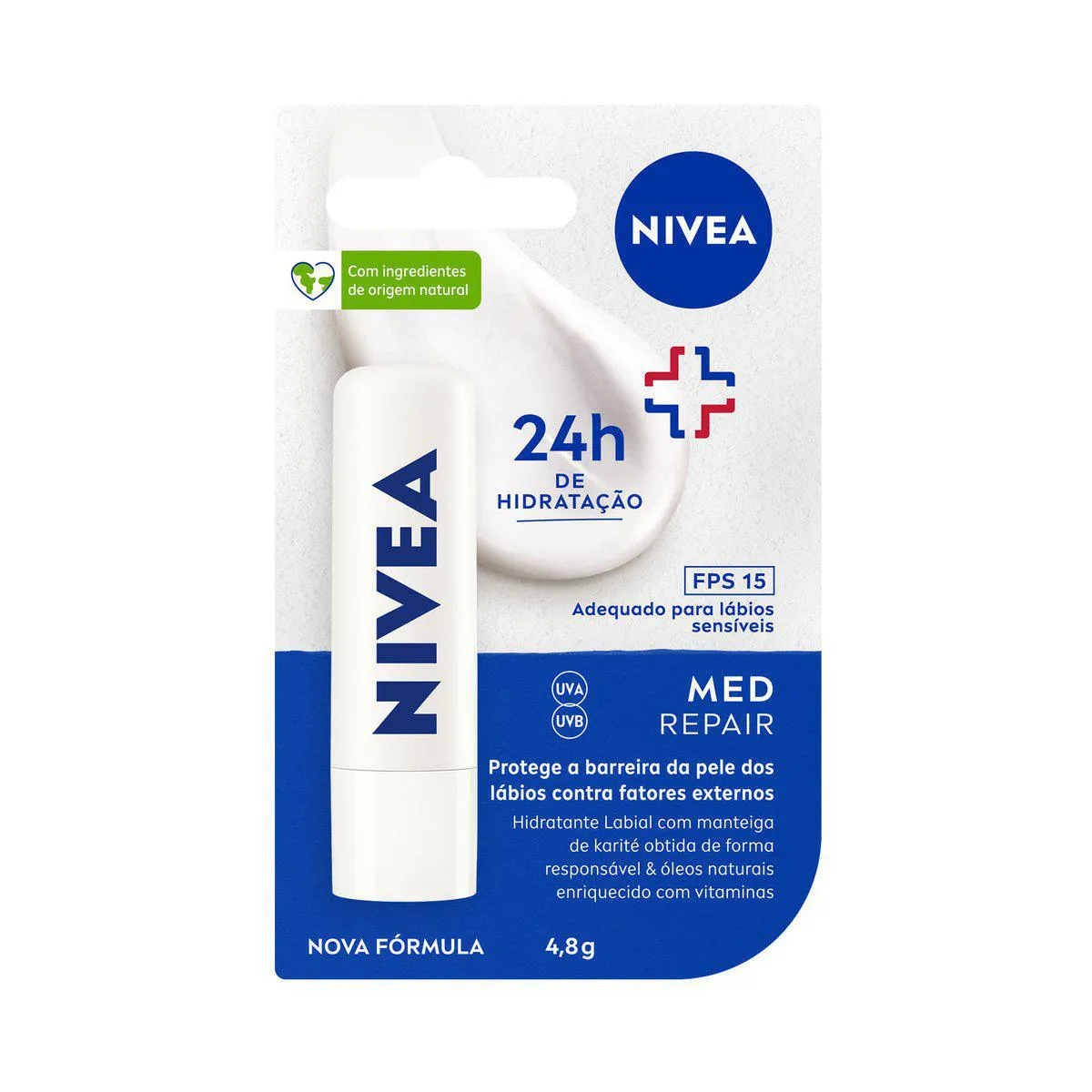 Hidratante Labial Nivea Med Repair FPS 15 4,8g